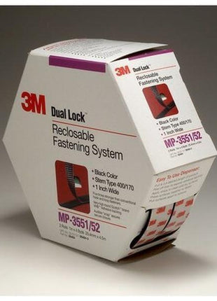 3M Black Nylon, Polyester Dual Lock Reclosable Fastener