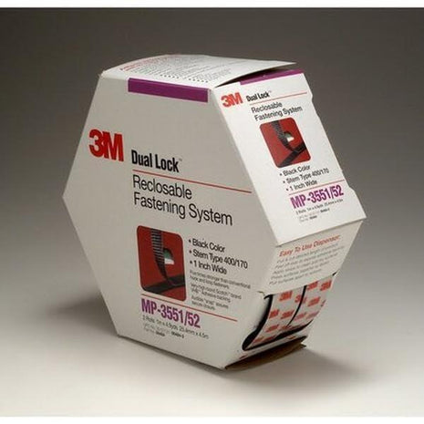 3M Black Nylon, Polyester Dual Lock Reclosable Fastener