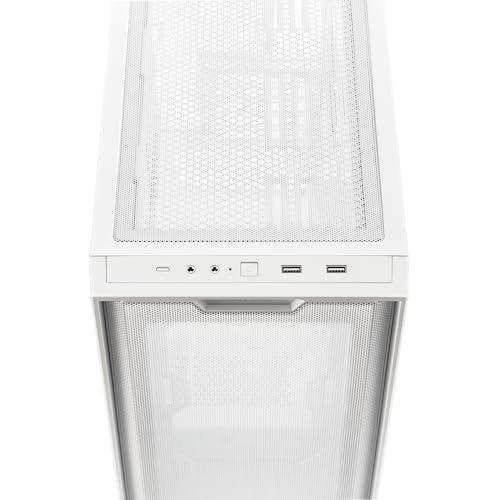 ASUS A21 Micro-ATX Case White Edition Supports Graphics Cards up to 380mm, 360mm Coolers, & Standard ATX PSUs, Porous Front-Panel Mesh, Compatible with New BTF Hidden Connector Technology