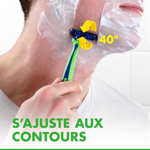 Gillette Sensor3 Sensitive Men's Disposable Razor, 12 Razors
