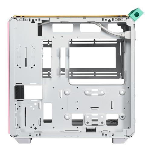 Cooler Master QUBE 500 Flatpack Macaron High Airflow Gaming ATX PC Mid-Tower, Customizable, Tempered Glass, Vertical GPU Mount, 365mm GPU Clearances, USB-C, Carrying Handle, Gem Mini