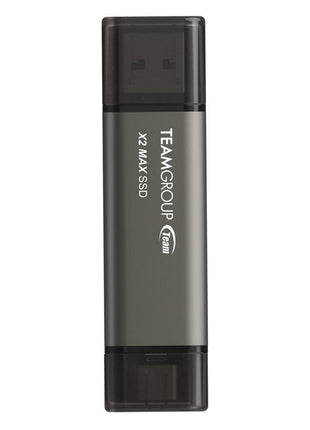 TEAMGROUP 2TB X2 MAX External/Portable SSD 1000MB/s, Dual USB Hard Drive Compatible with iPhone17&iPad&Mac, Steam Deck/PC/Windows/Android/PS5/Laptop/Tesla, Type C &A, USB 3.2 Gen2 TX2MAX32TBT01