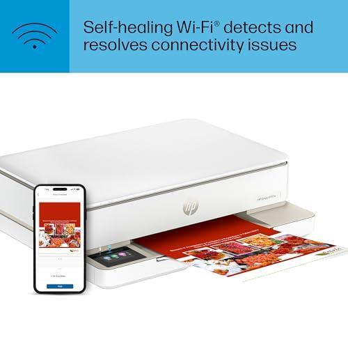HP Envy 6155e Wireless All-in-One Color Inkjet Printer, Print, scan, Copy, Duplex Printing Best-for-Home, 3 month Instant Ink trial included (714L5A)