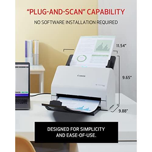 Canon imageFORMULA R30 - Office Document Scanner, Auto Document Feeder, Duplex Scanning, Plug-and-Scan Capability, No Software Installation Required