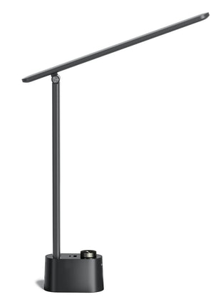 Honeywell Sunturalux™ LED Desk Lamp with USB Charging Ports HWT-H01 - Stepless Dimmable Eye Caring Desk Light for Home Office Bedroom Bedside College Dorm, Foldable Table Lamp Reading Lamp Black