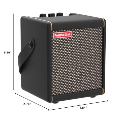 Positive Grid Spark MINI 10W Small Smart Guitar Amp & Bluetooth Speaker | Portable Sound for Guitar Playing at Home or On The Go | Black