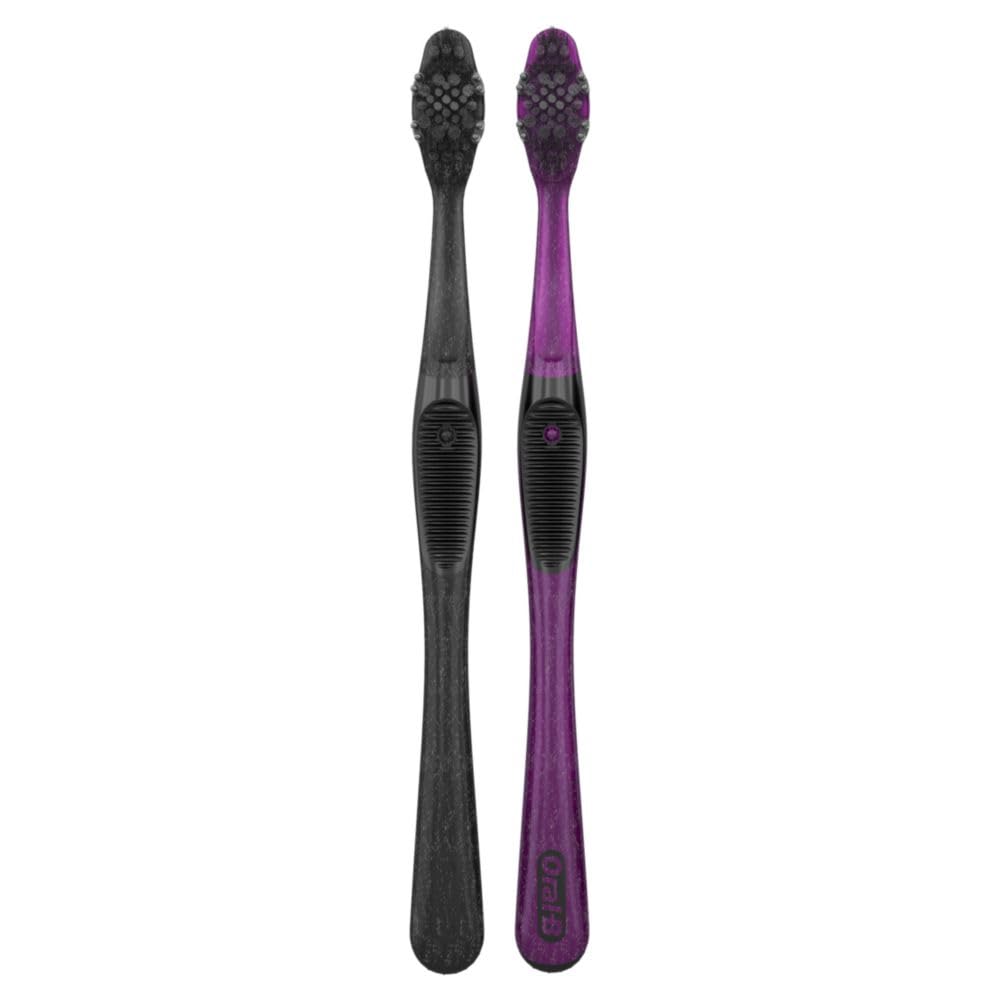 Oral-B Charcoal Toothbrushes, Medium 2ct