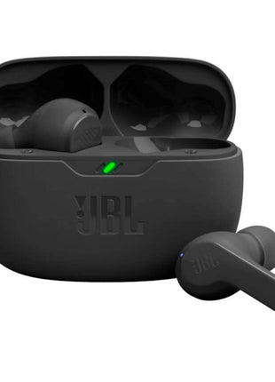 JBL Vibe Beam - True Wireless JBL Deep Bass Sound Earbuds, Bluetooth 5.2, Water & Dust Resistant, Hands-free call with VoiceAware, Up to 32 hours of battery life (Black)