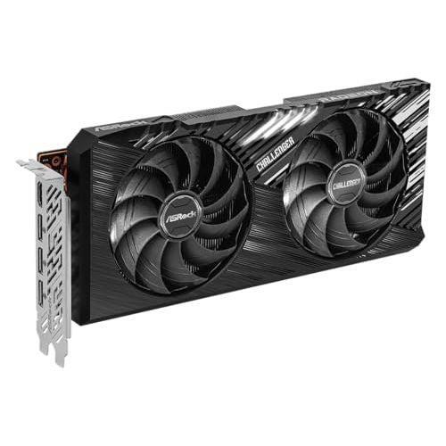 ASRock AMD Radeon RX 7700 XT Challenger 12GB GDDR6 192-bit 0dB Silent Cooling 7680 x 4320 DisplayPort HDMI LED Indicator 18Gbps Dual Fan Graphics Card