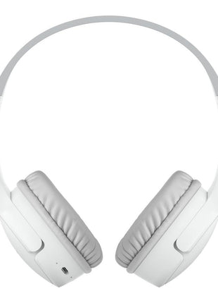 Belkin SoundForm Children's Mini Wireless Headphones with Built-in Microphone and Fun Sticker for 30 Hours Playback - Study Holidays on Ear Headphones for iPhone, iPad, Galaxy, White