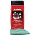 Mothers Back-To-Black Trim & Plastic Restorer (12 oz) & Microfiber Cloth Kit