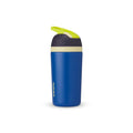 Owala Kids Flip Insulated Stainless-Steel Water Bottle with Straw and Locking Lid, 14-Ounce, Navy/Blue (Celestial Sphere)