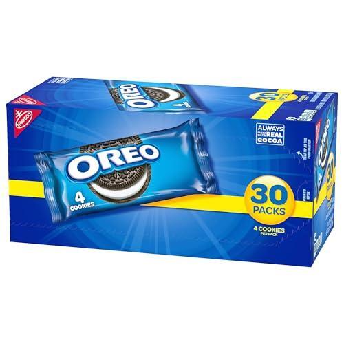 OREO Chocolate Sandwich Cookies, 30 Snack Packs (4 Cookies Per Pack)
