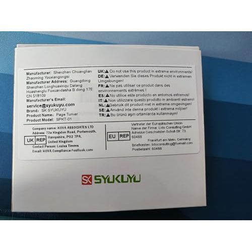 SK SYUKUYU RF Remote Control Page Turner for Kindle Reading Ipad Surface Comics, iPhone Android Tablets Reading Novels Taking Photos(Black)