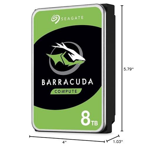 Seagate BarraCuda 8 TB Internal Hard Drive HDD – 3.5 Inch SATA 6 Gb/s, 5,400 RPM, 256 MB Cache for Computer Desktop PC (ST8000DMZ04/004)