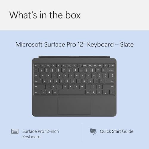 Microsoft Surface Pro Keyboard for Surface Pro 12" Device, Keyboard Only, Alcantara Material, Slate