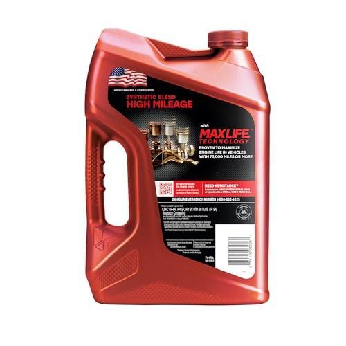 Valvoline High Mileage with MaxLife Technology SAE 5W-20 Synthetic Blend Motor Oil 5 QT