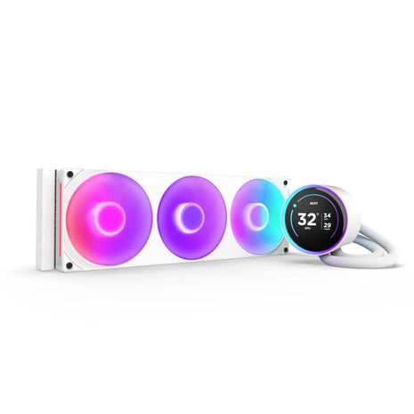 NZXT Kraken Elite 360 RGB 2024 - AIO CPU Liquid Cooler - 360mm Radiator - F360 RGB Core Fan - Customizable 2.72 inch IPS LCD - NZXT Turbine Pump - AMD® AM5, AM4 - Intel® LGA 1851/1700, 1200/115X - White