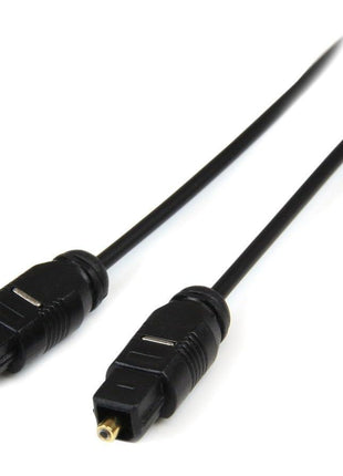 StarTech.com 15 ft Thin Toslink Digital Optical SPDIF Audio Cable