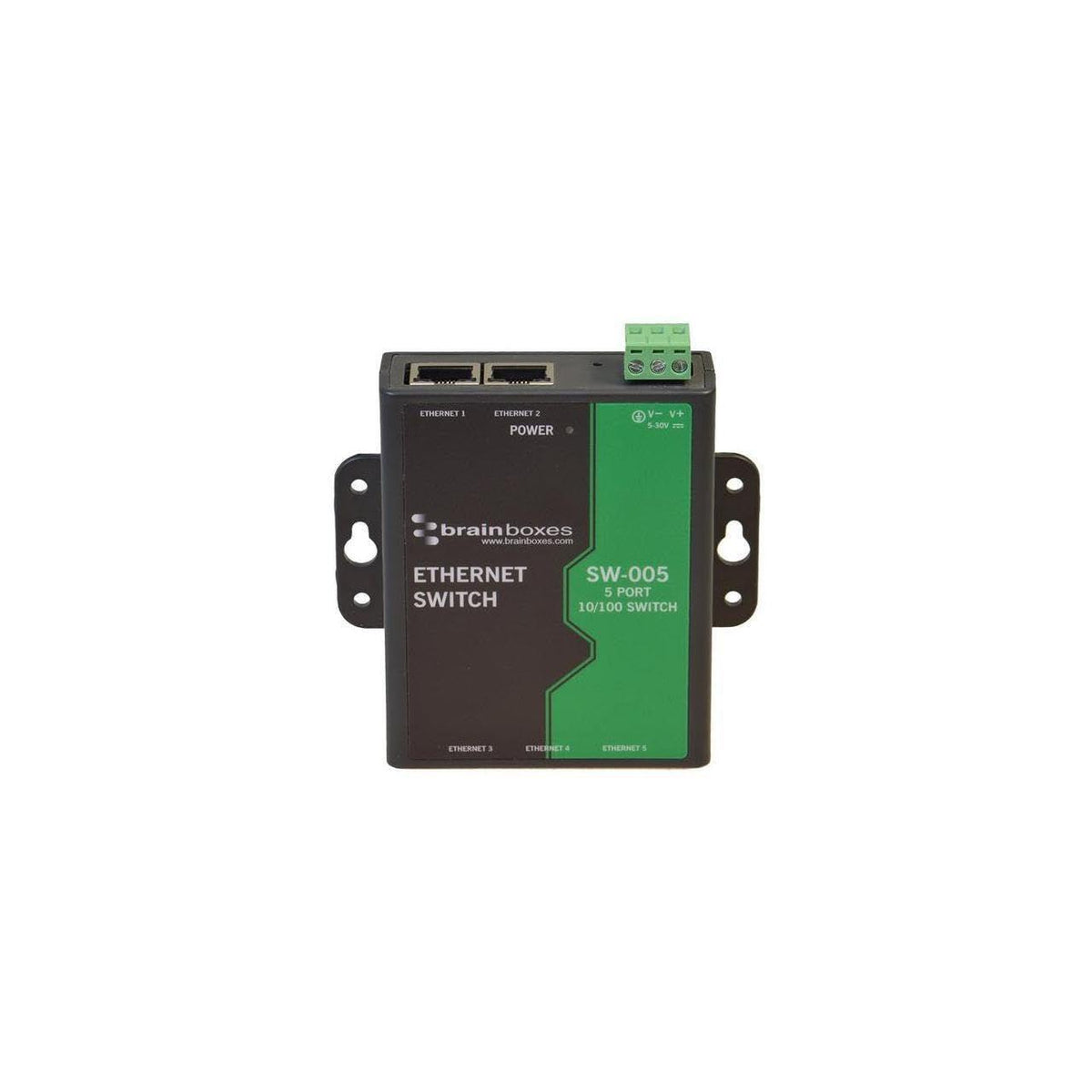 Brainboxes Switch - 5 Ports - DIN Rail mountable (SW-005)