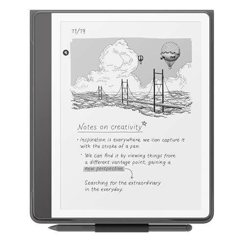 Introducing All-New Plant-Based Leather Folio Cover with Magnetic Attach, Designed with Sustainability in Mind for New Amazon Kindle Scribe