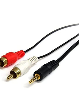 StarTech 3ft 3.5mm to RCA Audio Cable, Male to Male, 2x RCA (MU3MMRCA) | Headphone Jack to RCA, Mini Jack to RCA