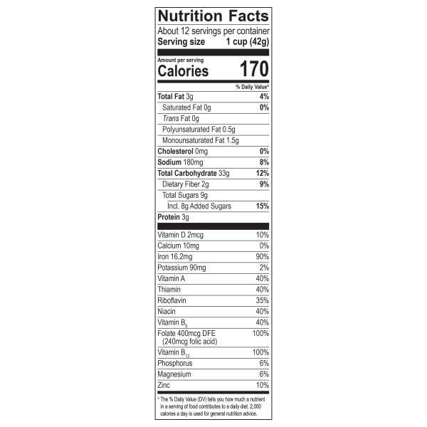 Honey Bunches of Oats with Almonds Breakfast Cereal, Honey Cereal with Granola Clusters and Sliced Almonds, Family Size, 18 OZ Box