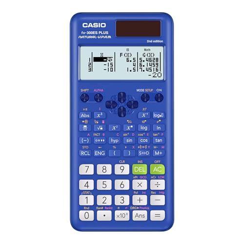 Casio fx-300ES Plus 2nd Edition – Standard Scientific Calculator | 262 Functions, Natural Textbook Display℠ | Ideal for Middle School, High School Math, Statistics & Algebra | Blue