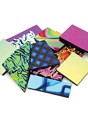 Assorted Dichroic on BLACK & Clear Glass Pieces - 96 coe - 2 oz, Made in America