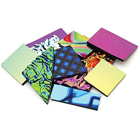 Assorted Dichroic on BLACK & Clear Glass Pieces - 96 coe - 2 oz, Made in America