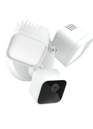 Blink Wired Floodlight Camera, Smart security camera, 2600 lumens, HD live view, enhanced motion detection, built-in siren, Works with Alexa, 1 camera (White)