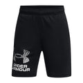 Under Armour Boys Tech Logo Shorts, (001) Black / / Mod Gray, Large