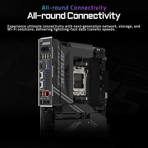 GIGABYTE X870 AORUS Elite WIFI7 AMD AM5 LGA 1718 Motherboard, ATX, DDR5, 4X M.2, PCIe 5.0, USB4, WIFI7, 2.5GbE LAN, EZ-Latch, 5-Year Warranty