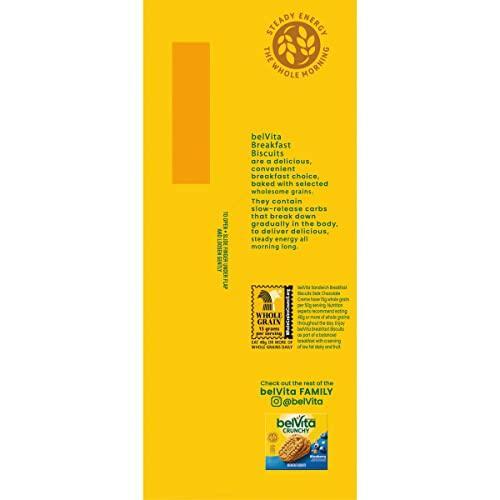 belVita Breakfast Sandwich Dark Chocolate Creme Breakfast Biscuits, Value Pack, 12 Packs (2 Sandwiches Per Pack)