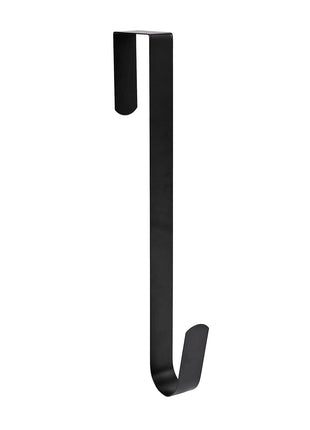 Sattiyrch 12 inch Wreath Hanger for Front Door,Steel Over The Door Hanger Hook,Wreath Door Hanger (Black,1)
