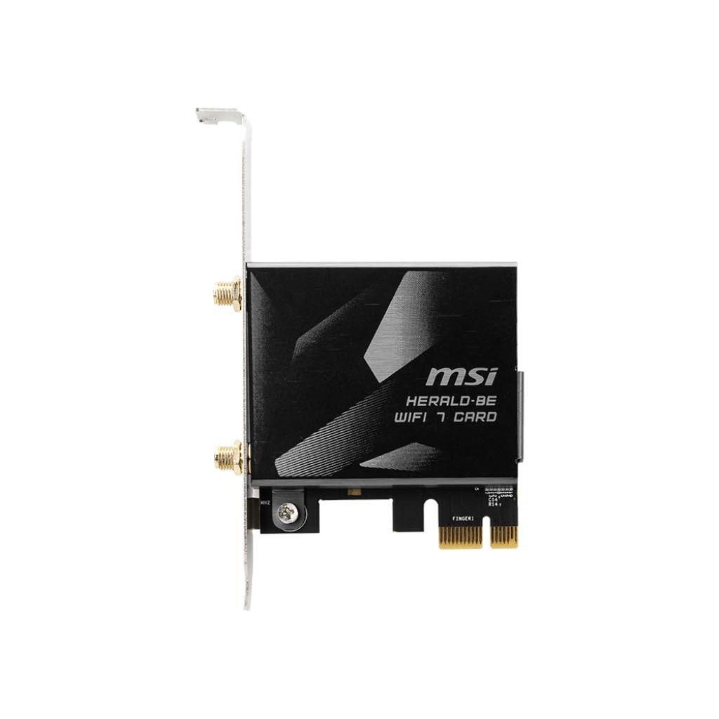MSI Herald-BE WI-FI 7 MAX (Wi-Fi 7, 802.11BE, Bluetooth 5.4, PCIe, Multi-Link Operation Technology, External Antenna)