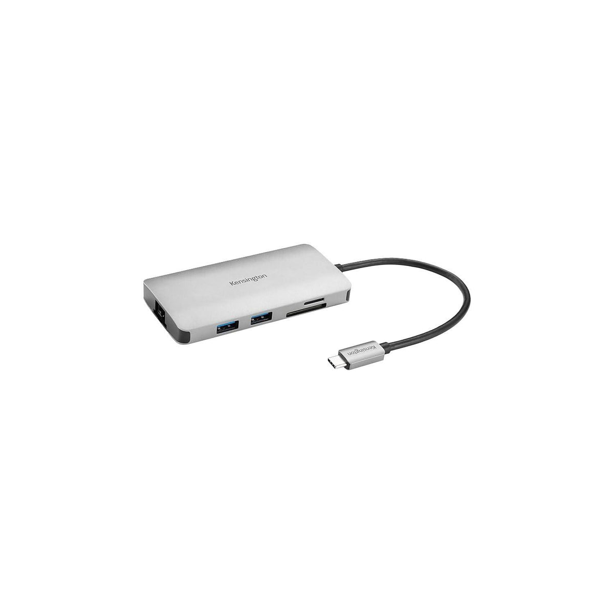 Kensington UH1400P 8-in-1 USB-C Hub with 85W Pass Through Charging Power Delivery, 4K 60Hz HDMI, Ethernet, MicroSD Card, 3 USB-A 3.2 for M1 /M2 Macbook Pro Air, HP, Lenovo, iPad Pro, Silver (K33820WW)
