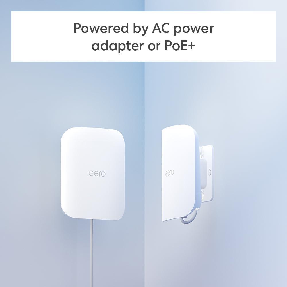 Amazon eero Outdoor 7 dual-band mesh wifi router (newest model), Weatherproof rating of IP66, Coverage up to 15,000 sq. ft. outdoors, 1-pack, Includes 30W PoE+ adapter