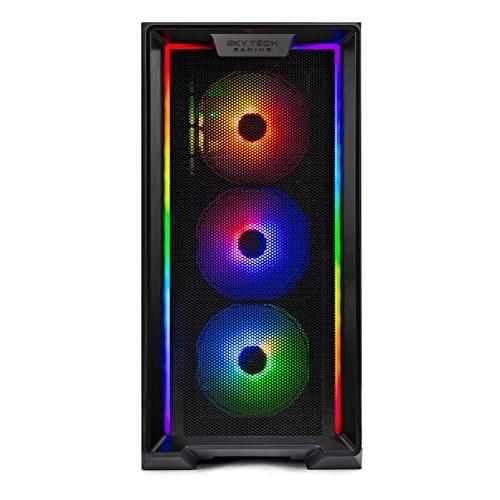 Skytech Nebula Gaming PC Desktop, Ryzen 5 5500 3.6 GHz (4.2GHz Turbo Boost), NVIDIA RTX 4060 8GB GDDR6X, 1TB SSD, 16GB DDR4 RAM 3200, 650W Gold PSU, Wi-Fi, Win 11 Home