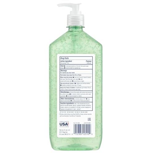 Germ-X Advanced Hand Sanitizer with Aloe and Vitamin E, Non-Drying Moisturizing Gel, Instant and No Rinse Formula, Pump Bottle, Back to School Supplies, 1 Liter