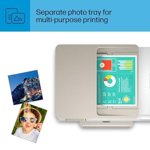 HP ENVY Inspire 7955e Wireless Color Inkjet Printer, Print, scan, copy, Easy setup, Mobile printing, Best-for home, 3 month Instant Ink trial included, White