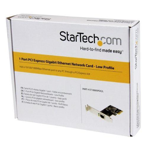 StarTech.com 1 Port PCIe Network Card - Low Profile - RJ45 Port - Realtek RTL8111H Chipset - Ethernet Network Card - NIC Server Adapter Network Card (ST1000SPEX2L)