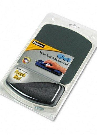 Fellowes : Gel Mouse Pad with Wrist Rest, Nonskid, 6-1/4 x 10-1/8, Platinum/Graphite -:- Sold as 2 Packs of - 1 - / - Total of 2 Each