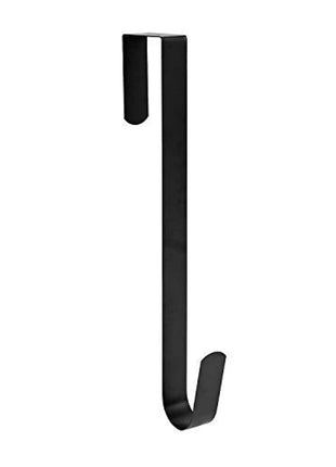 Sattiyrch 15 inch Wreath Hanger for Front Door,Sturdy Steel Wreath Door Hanger,Over The Door Hanger Hook (Black,1)