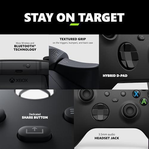 Xbox Wireless Gaming Controller (2025) – Carbon Black – Play on Xbox, Windows, Android, iOS, FireTV Sticks, Smart TVs, VR Headsets
