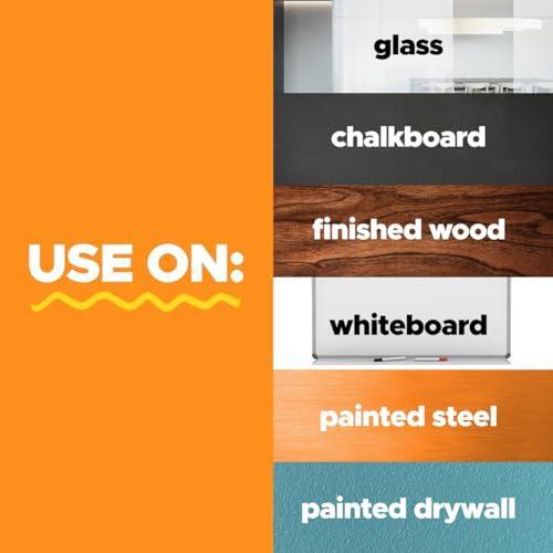 Post-it Dry Erase Whiteboard Film Surface for Walls, Doors, Tables, Chalkboards, Whiteboards, and More, Removable, Stain-Proof, Easy Installation, 6 ft x 4 ft Roll (DEF6X4)