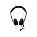 V7 HU521 Deluxe USB Stereo Headphones with Microphone - Black & Grey