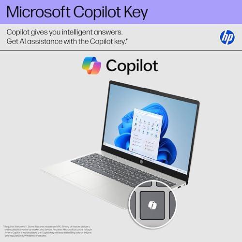 HP 15.6 inch Laptop, HD Touchscreen Display, AMD Ryzen 3 7320U, 8 GB RAM, 128 GB SSD, AMD Radeon Graphics, Windows 11 Home in S Mode, Natural Silver, 15- fc0099nr
