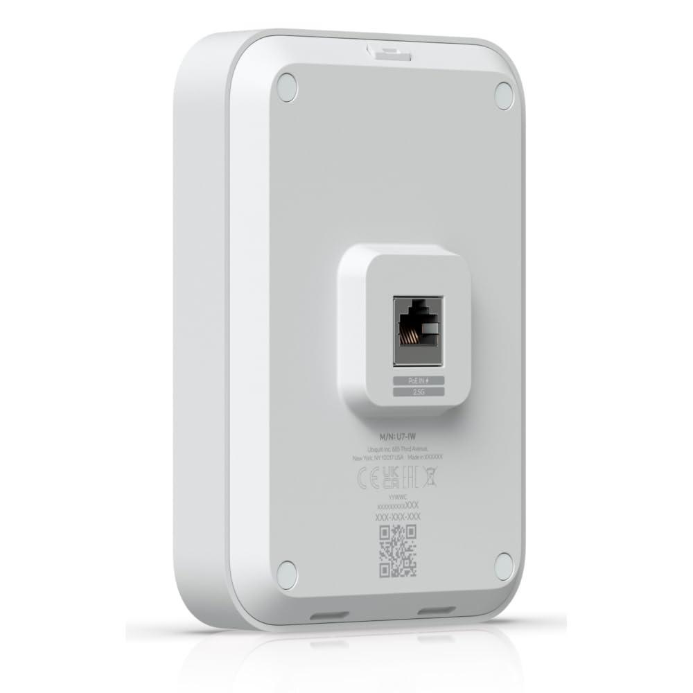 Ubiquiti U7-IW in-Wall WiFi 7 Access Point, 4 Streams, 2.5 GbE PoE+, Wall-Mounted