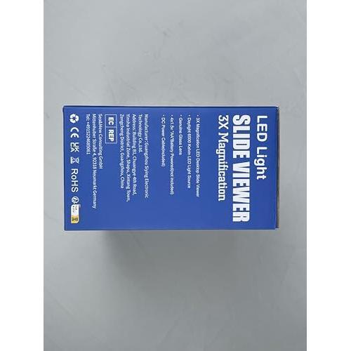 35mm Slide Viewer, Film Negative and Slide Viewer with 3X Magnification and LED Lighted Illuminated Viewing, USB Powered